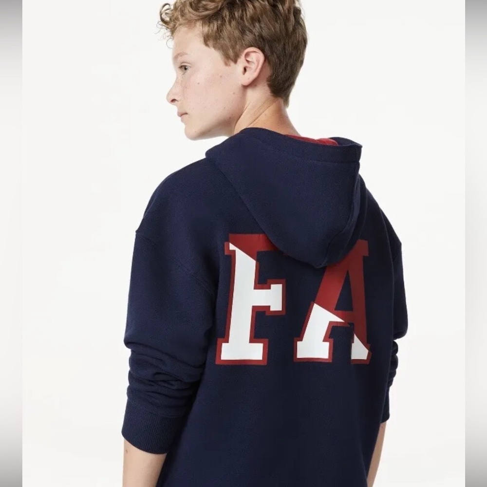 Free Assembly Boys Dark Blue Versatile Graphic Print Hoodie XXL-18